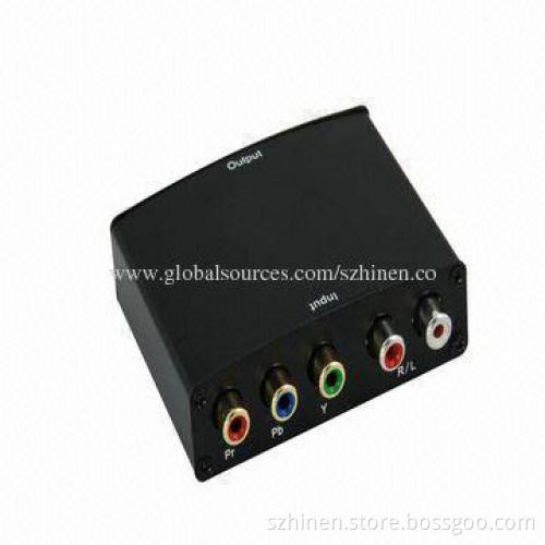 YPbPr + R/L to HDMI Converter with Up to 1,080-pixel Supports High-video Resolution